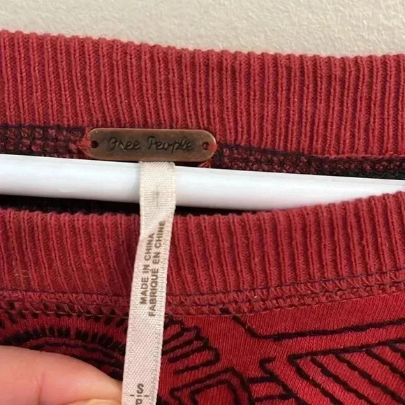 [S]Free People Boho style Ribbed  sweater with Laces - Picture 6 of 11